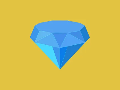 Flat Diamond Icon