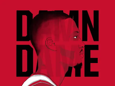Damian Lillard basketball design illustration nba portrait procreate
