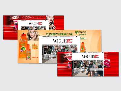 WEB BANNERS FOR BRANDS LOREAL AND GARNIER banner brand design branding design graphic web web design webbanner webdesign