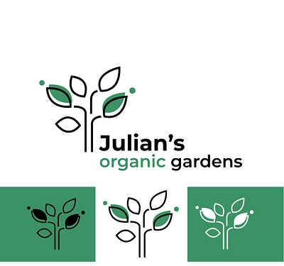 Organic Gardens & Landscapes art branding design digital draw gardener graphic illustration logo nature logo vector