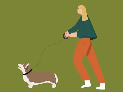 Corgi On The Move corgi corgis design dog graphic design illustration illustrator walking dog