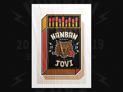 BOTB 2019 Poster band poster design hand lettering illustration lettering logo matchbox matches nashville pop punk poster tiger typography vector