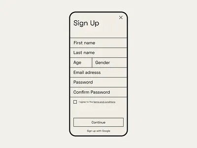 #dailyui — Sign Up adobe xd adobexd daily ui dailyui design exploration log in mobile mobile design museum shot sign in sign up signup ui ui design uidesign visual design web website