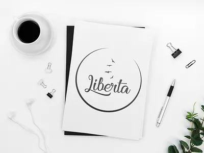 Liberta logo branding design illustration logo