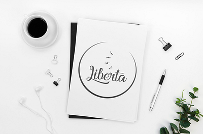 Liberta logo branding design illustration logo