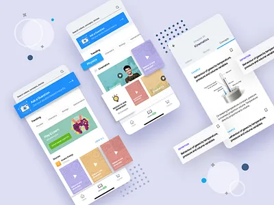 Learning Library books colors design learning app library study ui ux