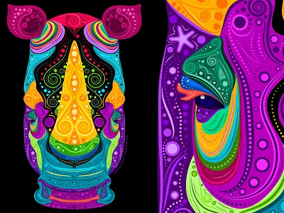 Rhinos are beautiful creatures adobe illustrator animal illustration animals colorful illustrations colors digital art illustration illustration art illustrations illustrator rhino illustration rhinoceros rhinos vector art wildlife