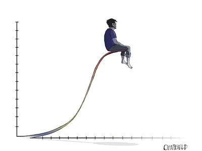 Waiting for the Curve to Flatten.. color colour coronavirus covid 19 illustration illustration art