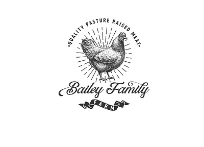 Bailey Family Farm Vintage Logo badge branding design illustration illustrator logo logo design retro badge vector vintage