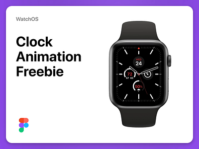 WatchOS Clock Animation (Freebie) animation apple watch clock free freebie interaction micro interaction product design resource sf pro ui ui design uidesign ux watch design watchos