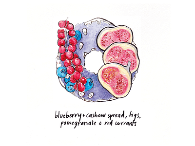 Toast Calendar // Figs & Berries Toast brush pen calendar food food illustration food menu hand drawn handwriting illustration lineart toast traditional art watercolor