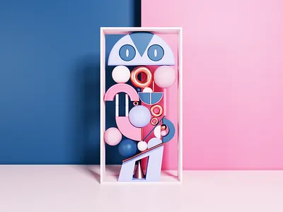 Balancing Shape 03 3d 3d art 3d artist 3d design 3d designer abstract blender c4d cinema 4d creative digital art geometry graphic design illustration octane render ui ux vector web