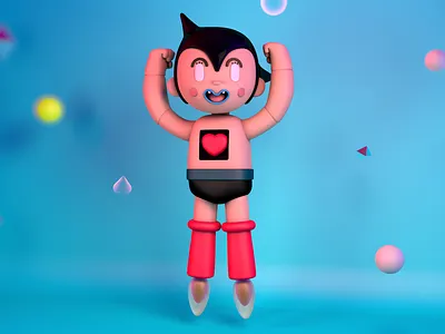 Astro Boy 3d art toy arttoy astro astro boy astroboy c4d cartoon character character design characterdesign cinema4d illustration illustrations octane octane render octanerender photoshop render