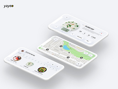 Yayco - mobile cooking application calendar cooking cooking app grocery map mealplanner minimal mobile planner skeumorphism skeuomorphism ui design uidesign