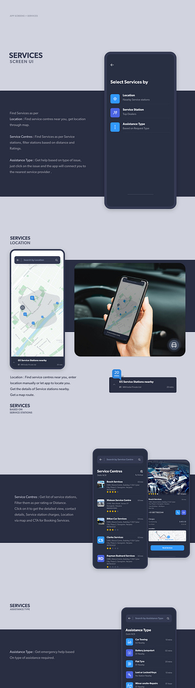 Gear Garage : Vehicle Servicing and Maintenance adobe xd design interaction ui ux