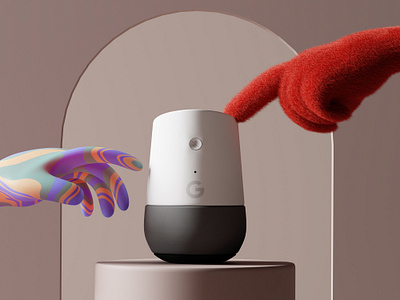 Google Home | The creation 3d 3d art art blender branding c4d design google google design illustration interface landing minimalism procedural ui ux web