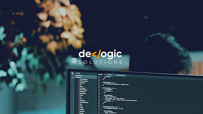 DEVLOGIC Solutions Brand Identity branding design illustration logo minimal ui vector website