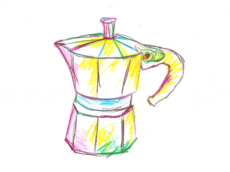 Cafetera.gif animacion animated gif animation art artist artwork gif gif animation illustration illustrator lofi pencil art pencil drawing visualart visualarts