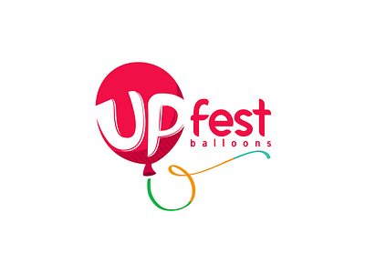 UP Fest Balloons balloon balloons brand branding branding design design fest fly flyer design illustrator logo logo balloons logo design party pink up vector