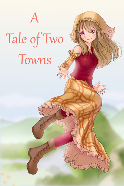 LILLIAN A Tale of Two Towns anime animeart background comic comic cover cover cover art cover design girl illustration japanese japanese art