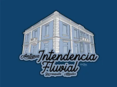 Antigua intendencia fluvial - Ilustración. arquitectura art digital arte digital barranquilla colombia design desing graphic diseño gráfico edificio illustrator ilustración