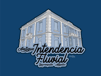 Antigua intendencia fluvial - Ilustración. arquitectura art digital arte digital barranquilla colombia design desing graphic diseño gráfico edificio illustrator ilustración