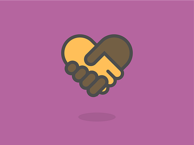 Handshake diversity friends friendship hands handshake heart icon illustration illustrations inclusion line love together vector