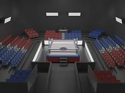 Boxing Arena Lowpoly architecture game game art game design