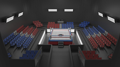 Boxing Arena Lowpoly architecture game game art game design