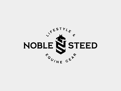 Noble Steed Logo brandng crest design equine horse lifestyle logo steed