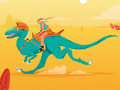 Dino-Racer challenge character characterdesign dessert dinosaur illustration instagram race racer sand vector