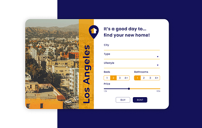 Search - Daily UI Challenge #022 advanced search los angeles real estate search ui ux webdesign website design