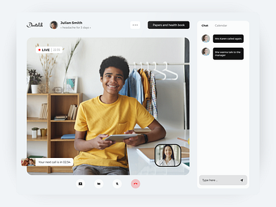 DOCTOLIB PRO | Concept | Medical app | Video consultation screen app application appointment camera chat conference consultation doctolib doctor doctor app doctor appointment health medical medical consultation video videocall videochat visio web app zoom