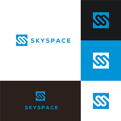 SKYSPACE LOGO branding design flat icon illustration logo minimal ui ux vector