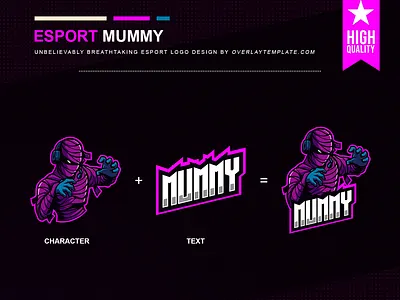 Logo Mummy branding earphone esport esportlogo illustration mummy social media