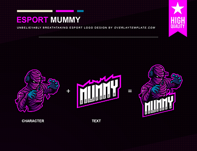 Logo Mummy branding earphone esport esportlogo illustration mummy social media