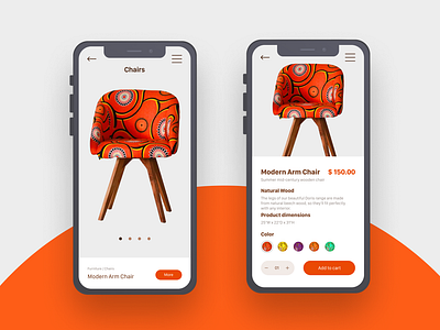 Online furniture store app chair design figma furniture furniture store graphic design minimalism ui ux web website