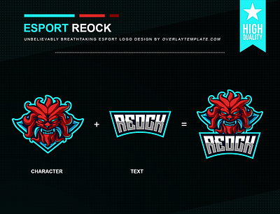 Logo Reock branding esportlogo evil illustration scary social media spooky