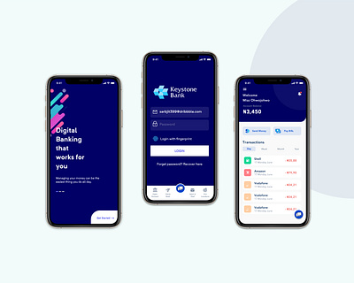 keystone Mobile App app bank app banking bankingapp design keystone bank mobile app design mobile ui nigeria uiux ux