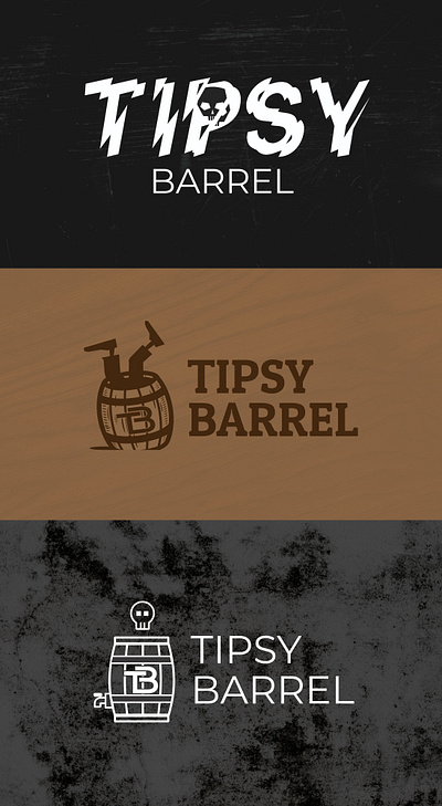 TipsyBarrel identity exploration branding design illustration logo logo design