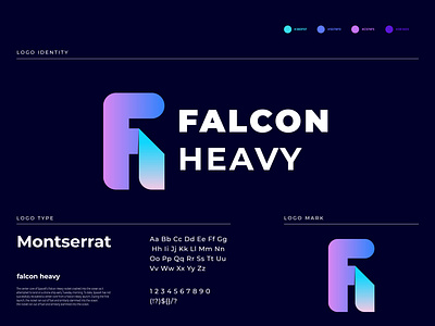 Falcon Heavy Logo Design abstract app brand identity branding clean colorfull company logo concept corporate design falcon heavy fh letter logo fh logo logo logo 2020 logo design minimal typography unique vector