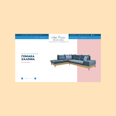 Sofa center adobe xd adobexd blue branding design header hero image photoshop red slider sofa sofas ui user experience ux web website