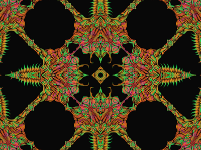 Gatorface symmetry pattern applepencil ipad kaleidoscope pattern design procreate psychedelic symmetry trippy