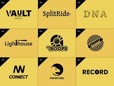 50 days logo challenge 28-36 50 days logo challenge branding dailylogochallenge design digital art flat design graphic design illustration logo