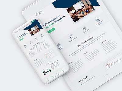 Vault Web Design clean intelligent knowledge minimalist sleek technology ui ux web whitespace
