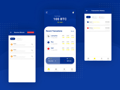 LaDevise Wallet bitcoin bitcoin services bitcoin wallet bitcoins branding creative dark ui design mobile app mobile app design mobile design mobile ui ui ui design upwork ux uxdesign wallet ui walletapp wallets