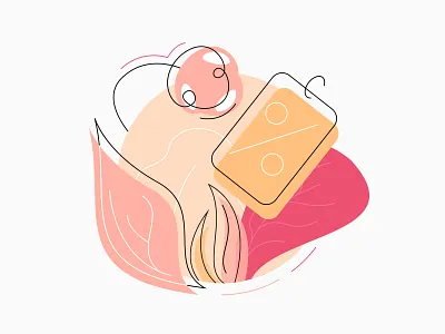 DP Club App Illustration clean design illustration minimal ui vector