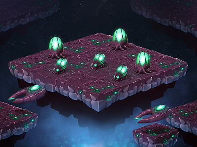 Alien 2D Assets 2d 2d art alien art game art game assets illustration isometric orthographic