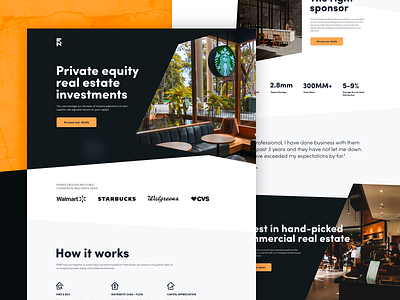 Real Estate Landing Page UI Design homepage invest investing investor landing landing design landing page landing page design landingpage page design page layout real real estate realestate ui ui ux ui design uidesign uiux website