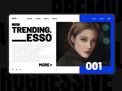 CRVM. concept ecommerce fashion interaction modern principle trendy typography ui ux webdesign